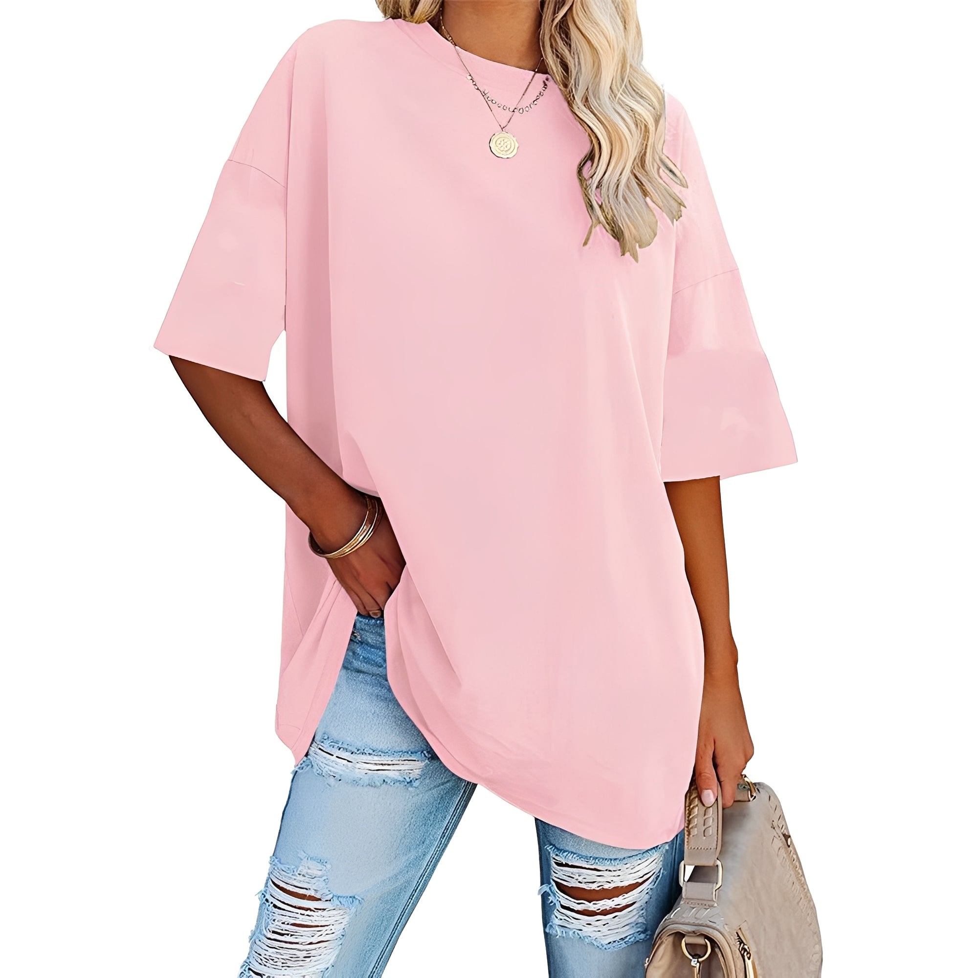 Alice - Loose Fit T-shirt with Dropped Shoulders