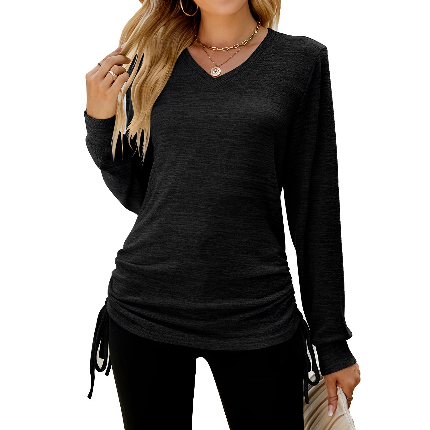 Ellaine - Women's Stylish V-neck Top