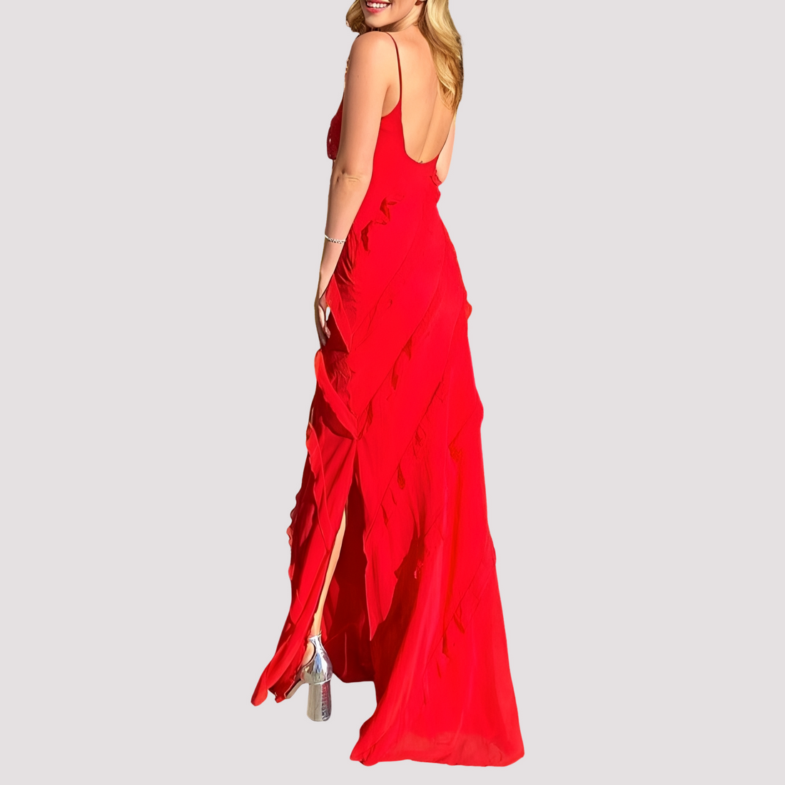 Micah - Trendy Long Dress with Ruffles