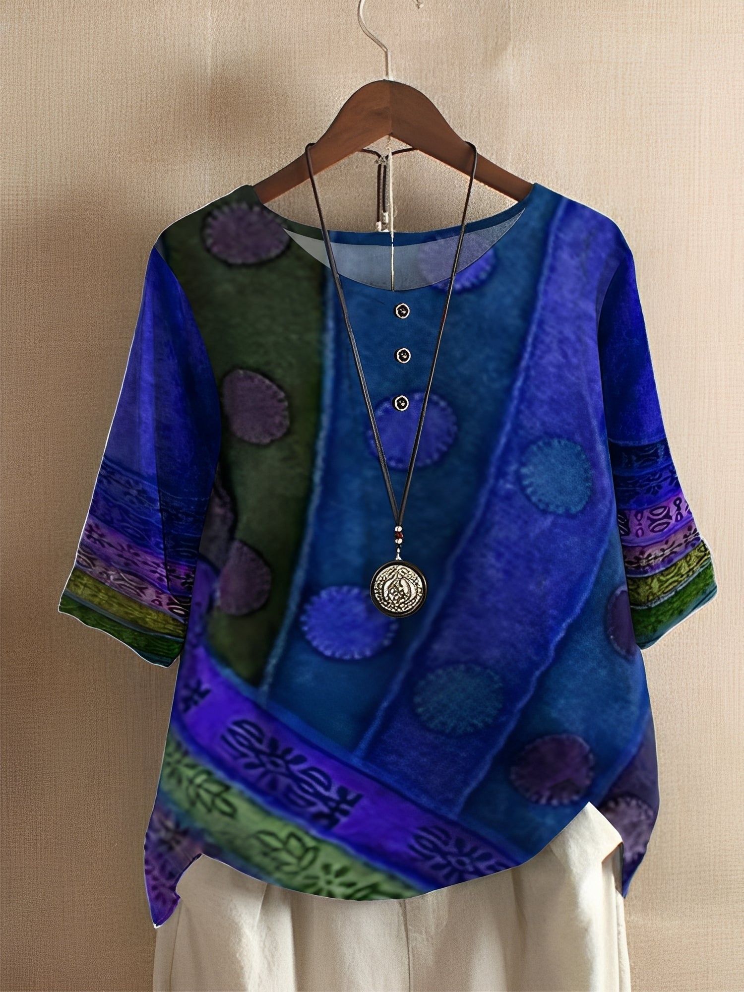 Hennie - Women's printed, loose-fit shirt