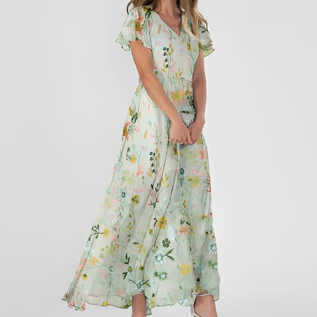 Lily - Elegant floral maxi dress