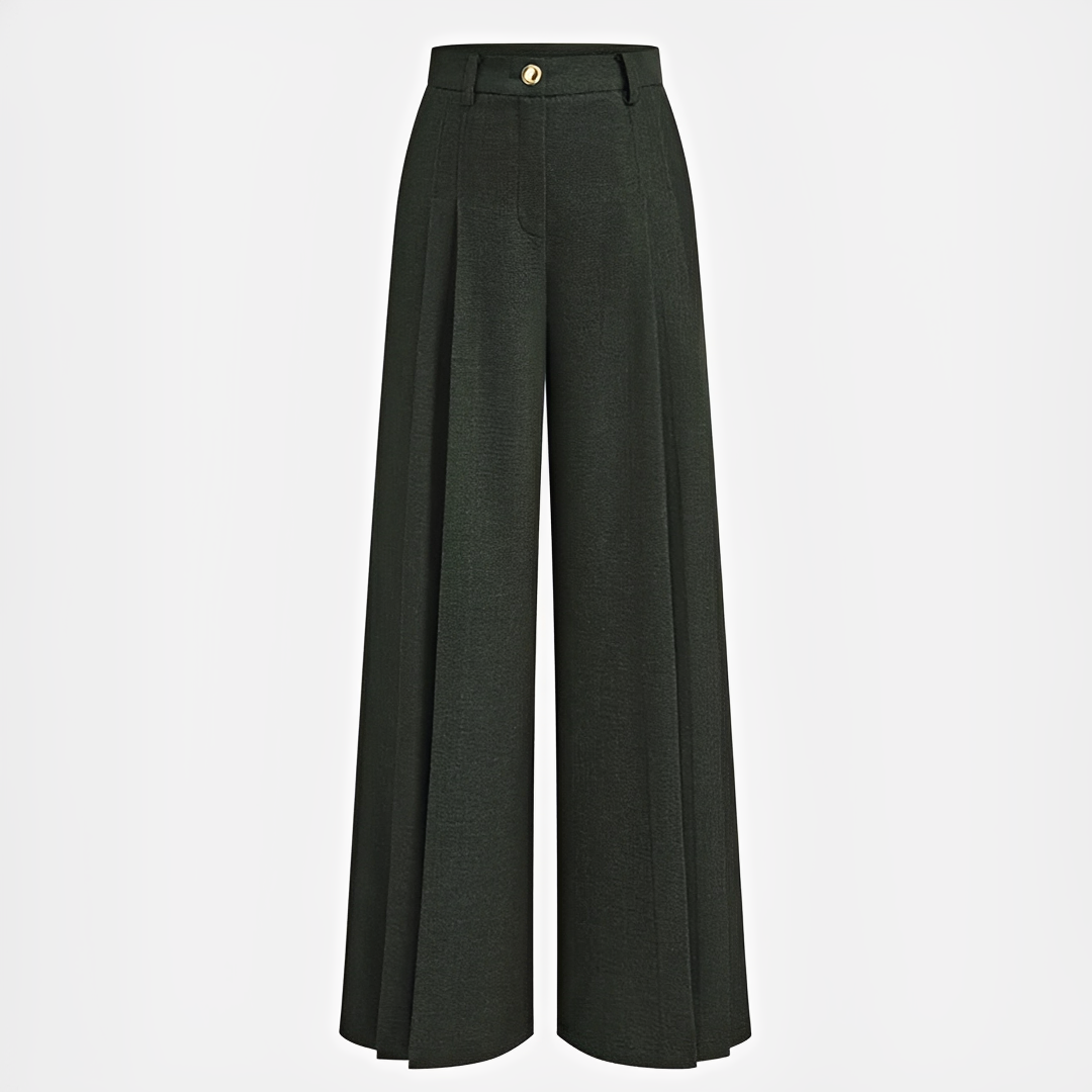Odessa - Relaxed Pleated Wide-Leg Pants