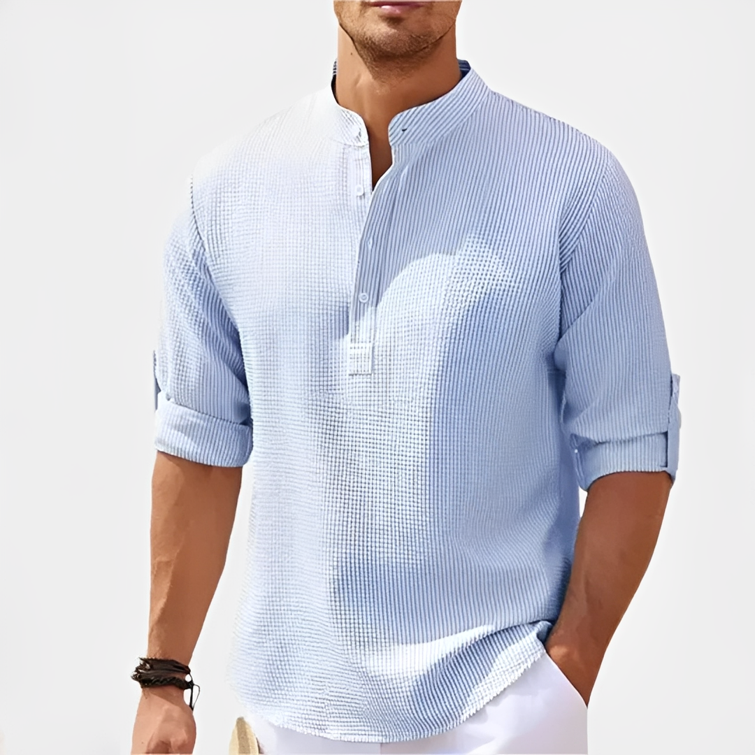 Khenneth - Trendy summer long-sleeve shirt for men