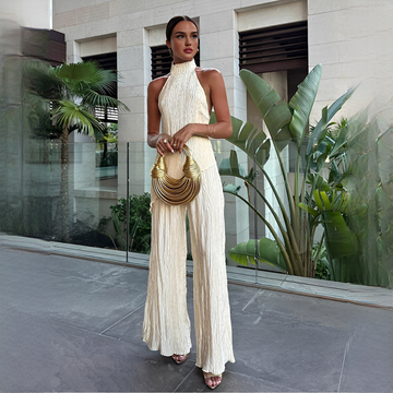 Elvissa - Fashionable set with top and wide-leg pants