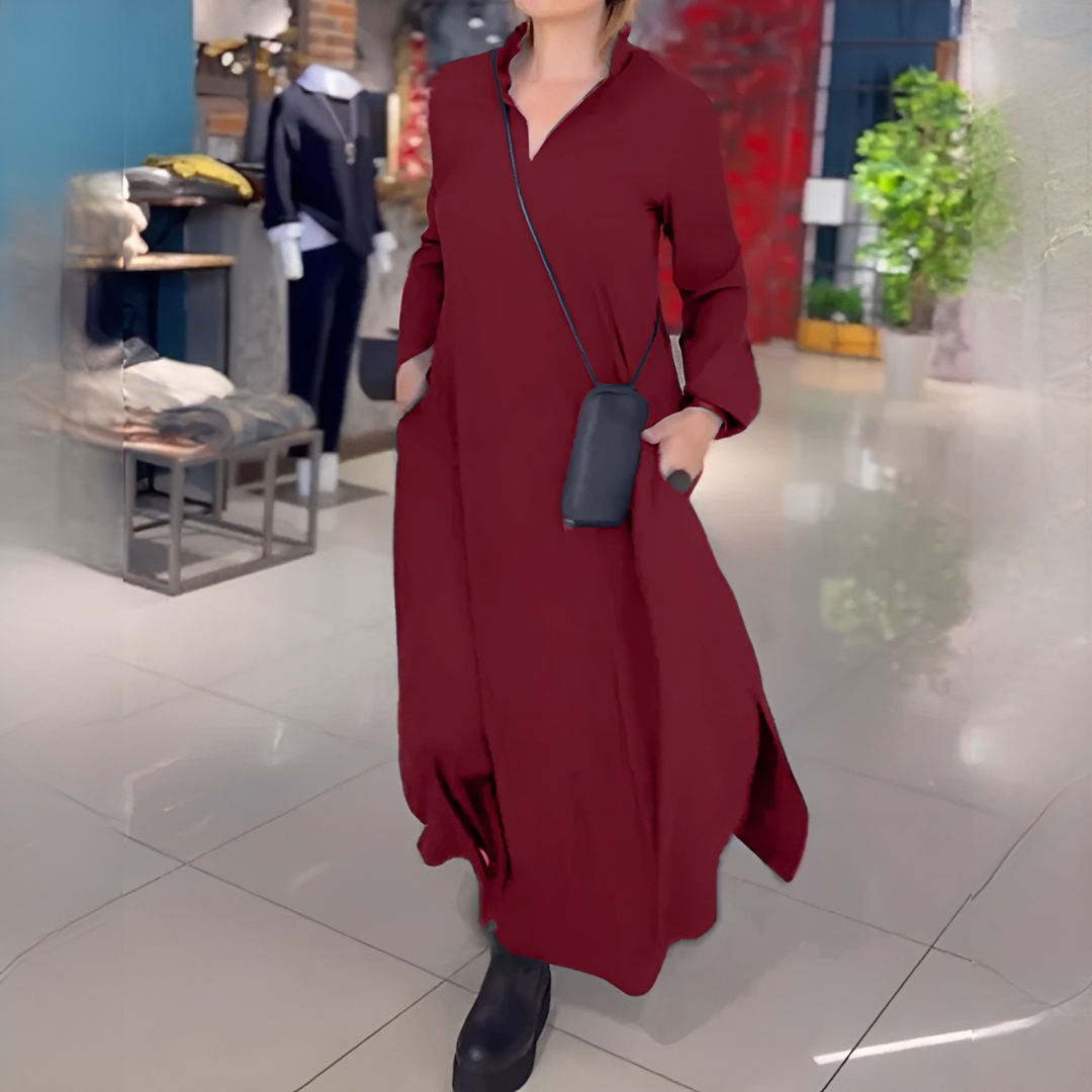 Cassie - Relaxed Dress with Long Sleeves