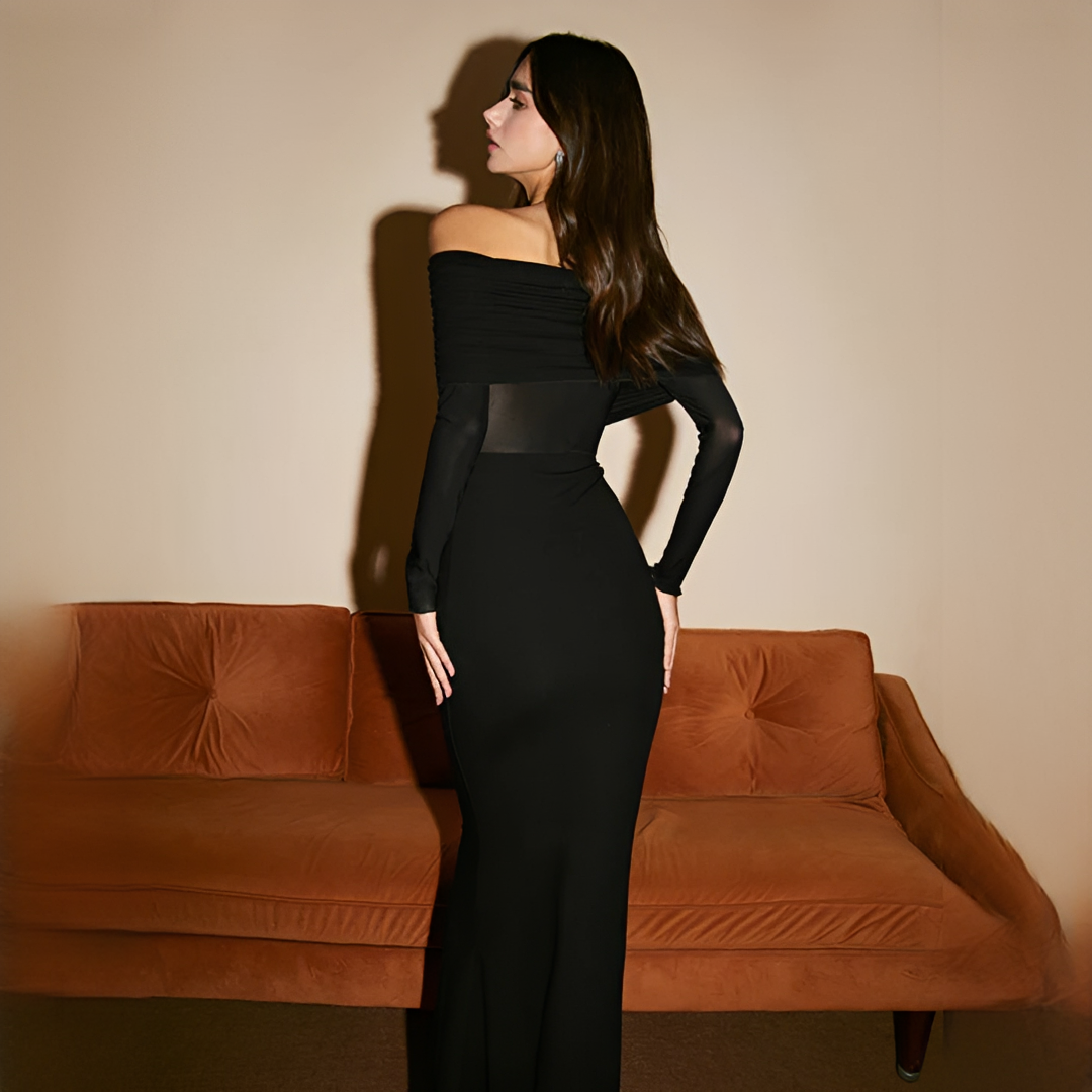 Ermanda - Stylish off-shoulder maxi dress