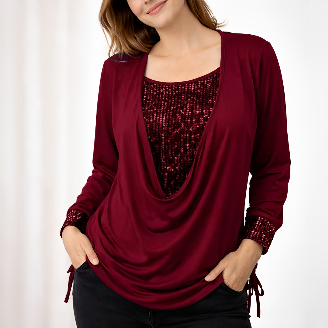 Klarise - Women's chic long sleeve blouse
