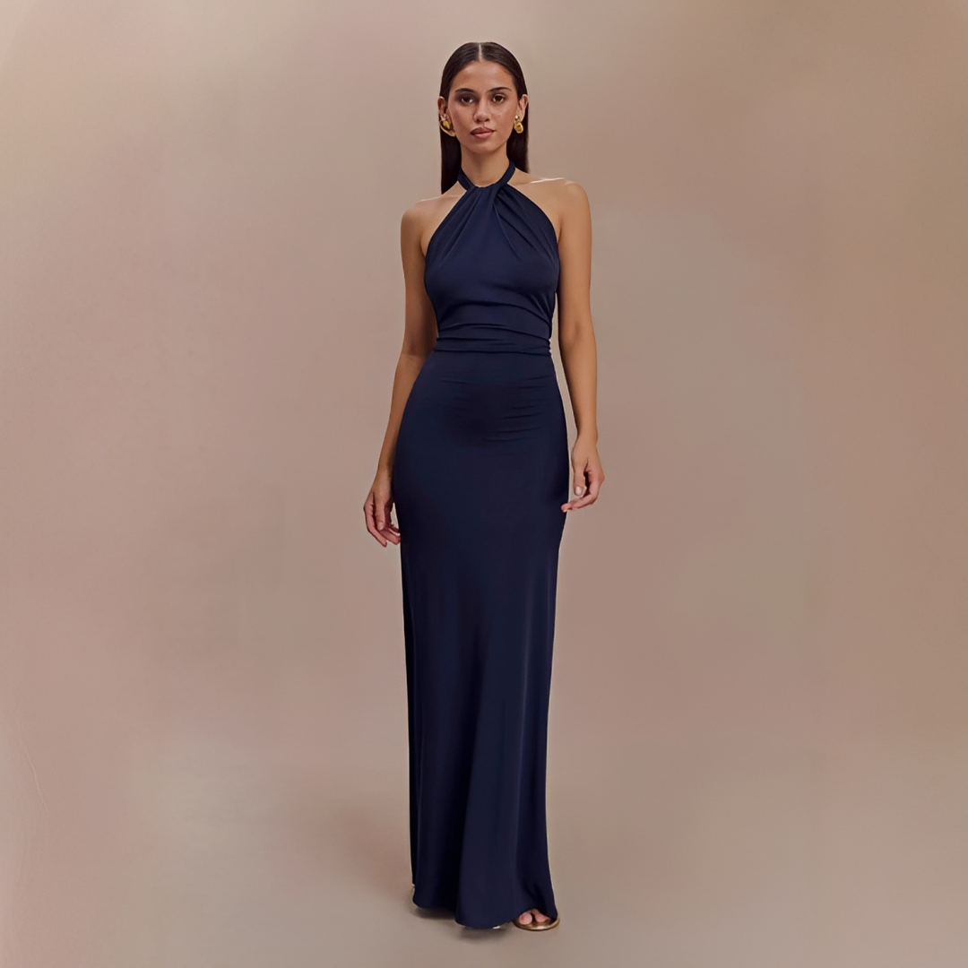 Mabel - Elegant Long Dress with Open Back
