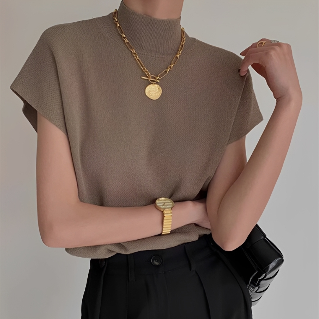 Lesley - Comfortable turtleneck T-shirt