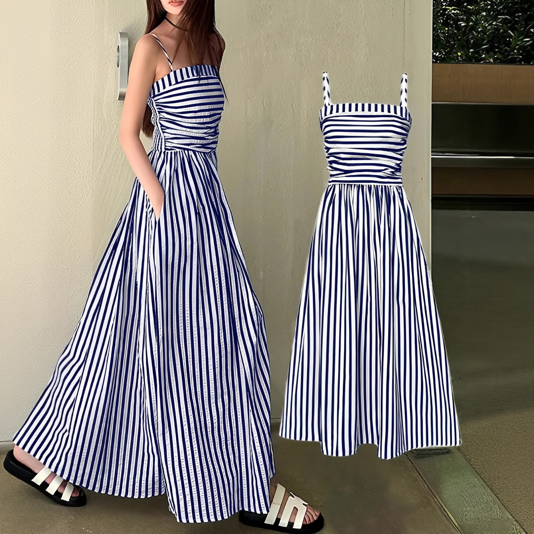 Cindy - Sophisticated Striped Maxi Dress