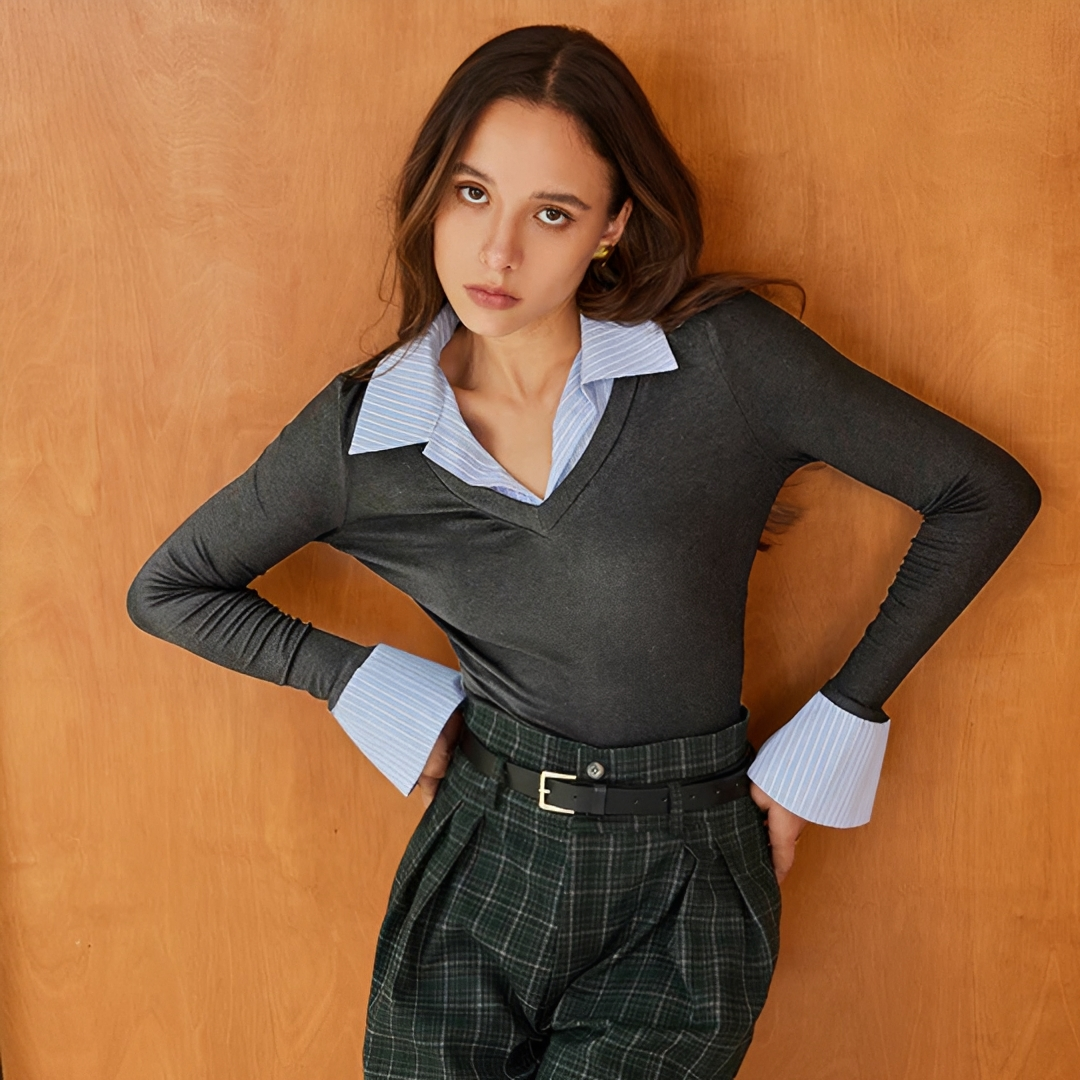 Venedita - Cozy Long Sleeve Shirt