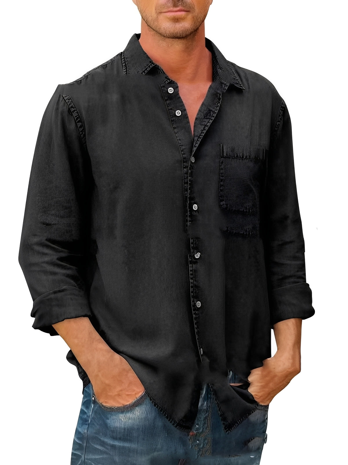 Alfie - Long-Sleeve Washed Shirt