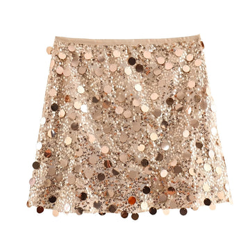 Abbey - Chic Gleaming Mini Skirt