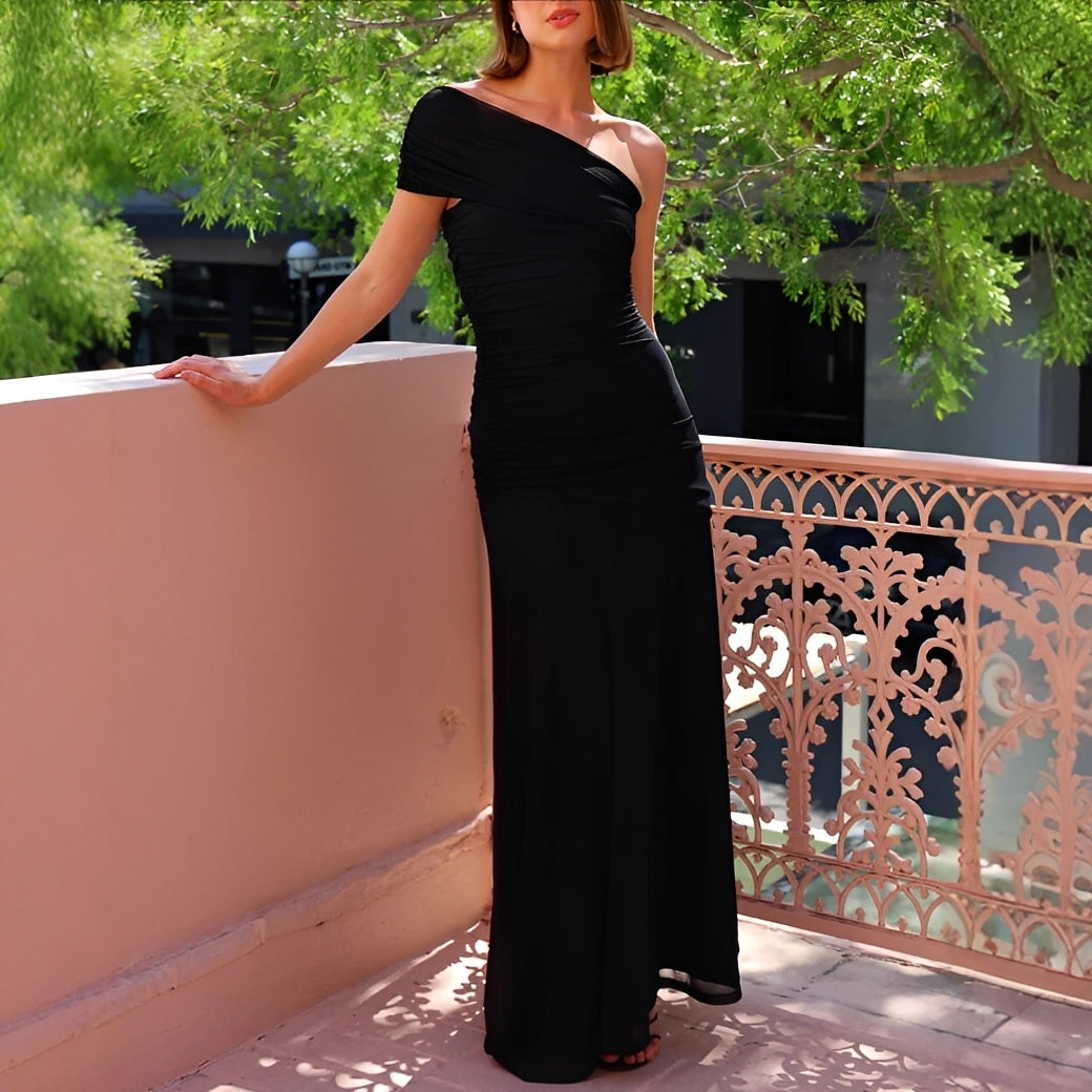 Marga - Chic Off-Shoulder Long Dress