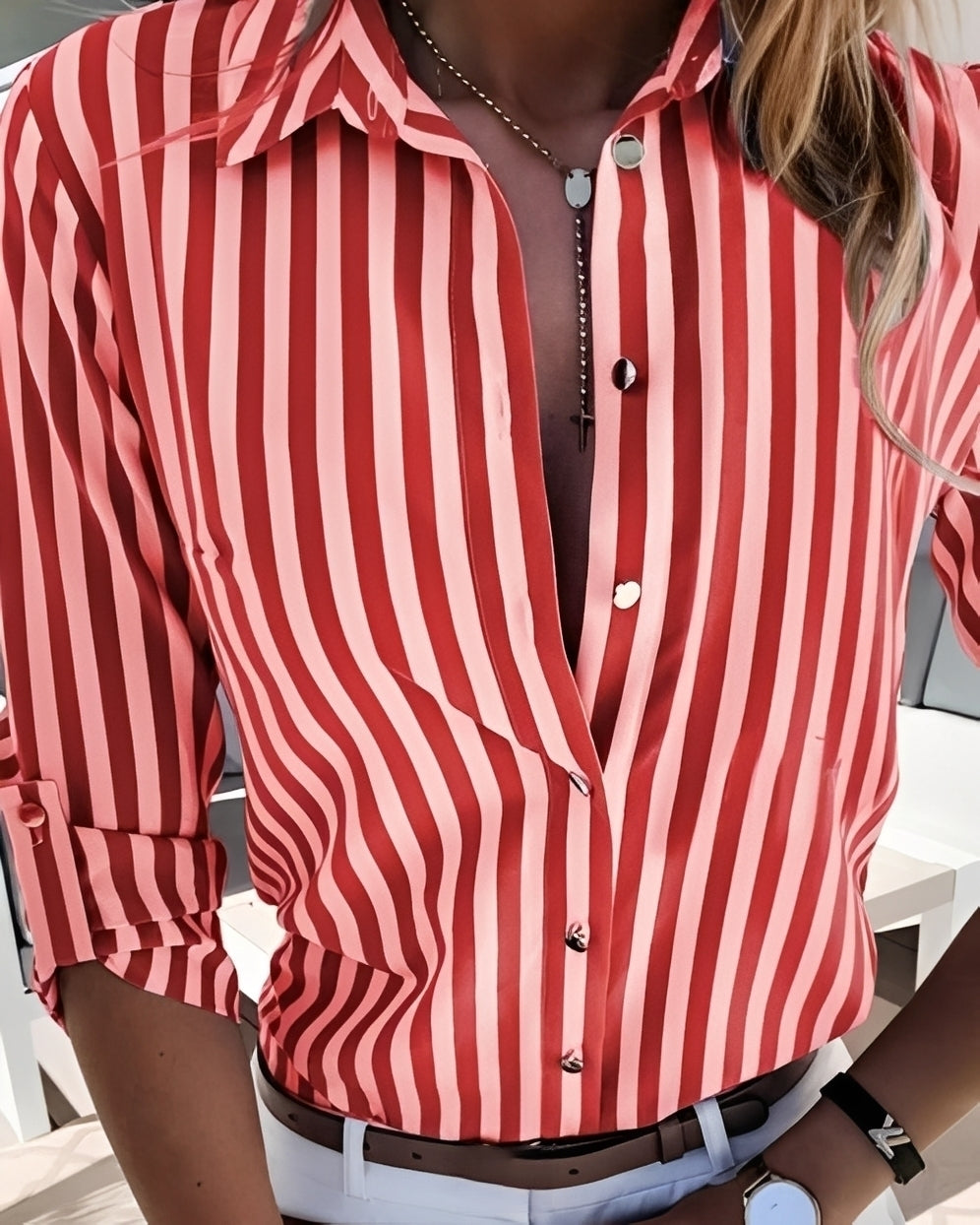 Rosie - Vintage Striped Blouse