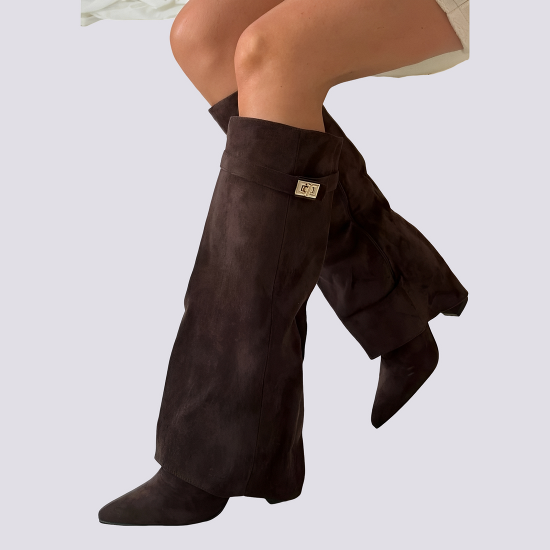 Blair - Chic Tall Boots with Flap