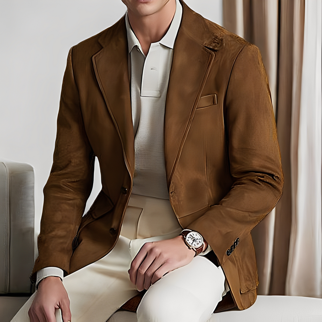Martin - Elegant suit jacket with button for men