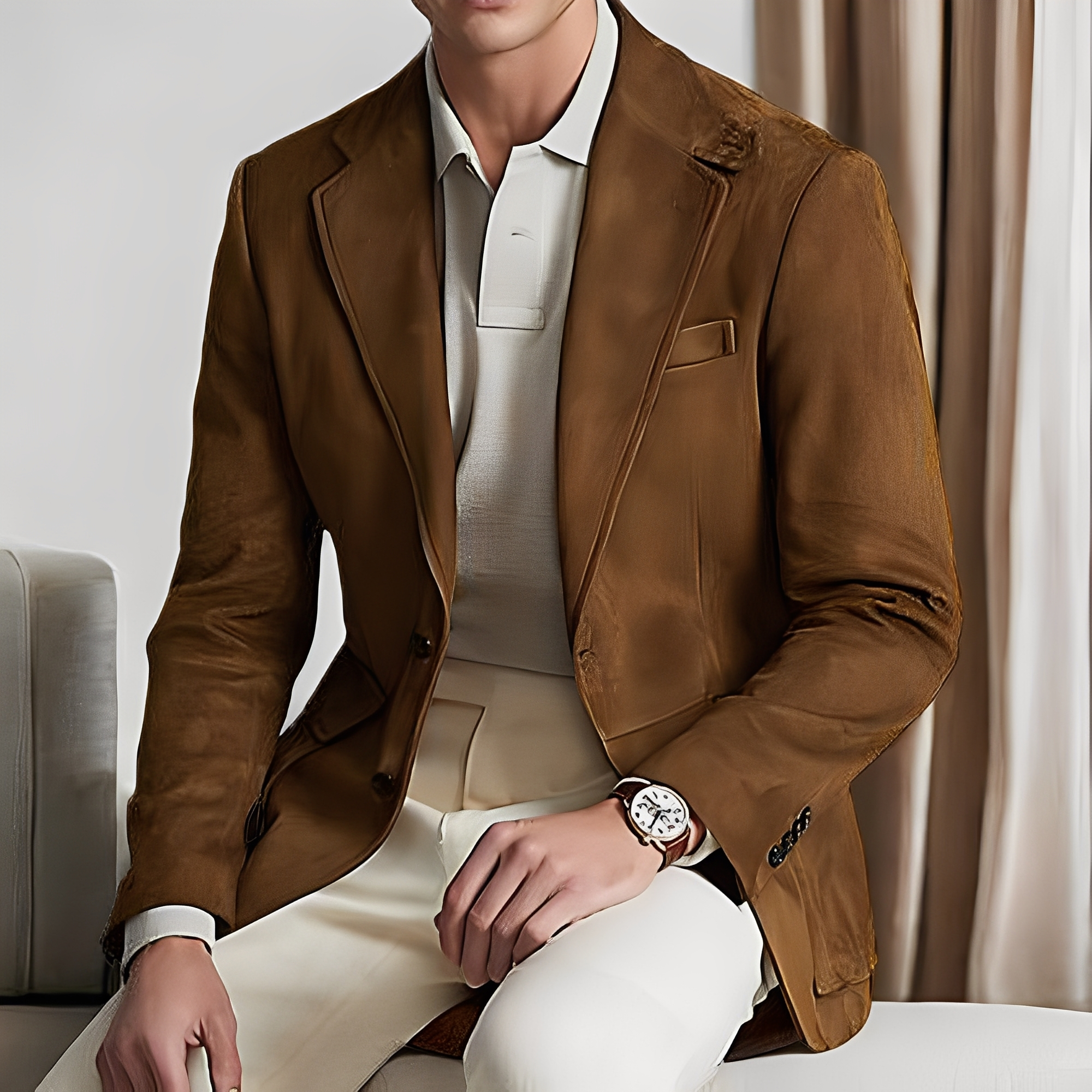 Martin - Elegant suit jacket with button for men