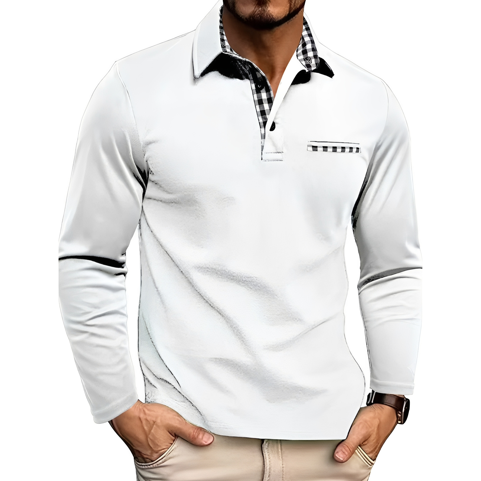 Gerald - Fashionable Long Sleeve Men's Polo Shirt
