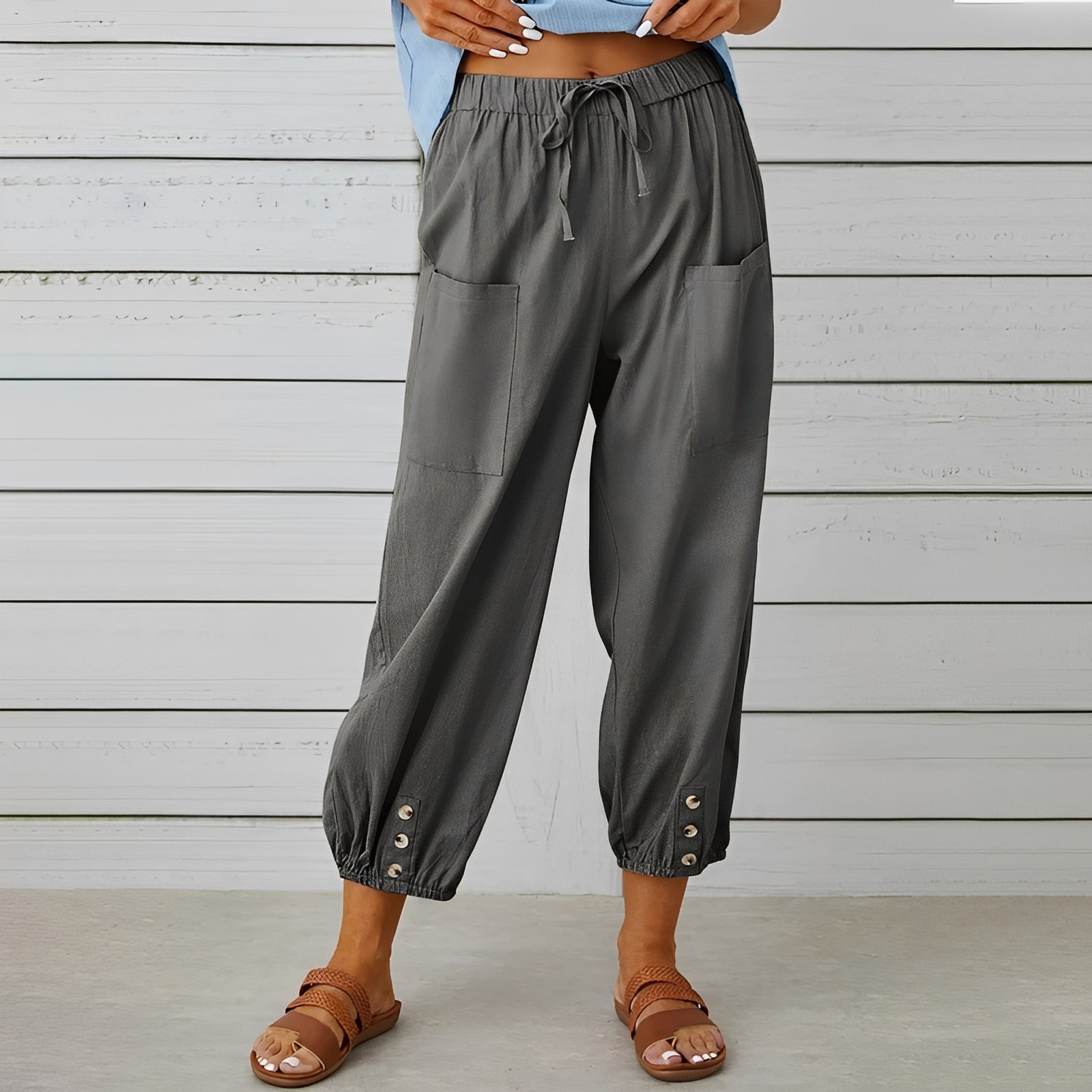 Christa - Women's Casual, Loose Cropped Pants