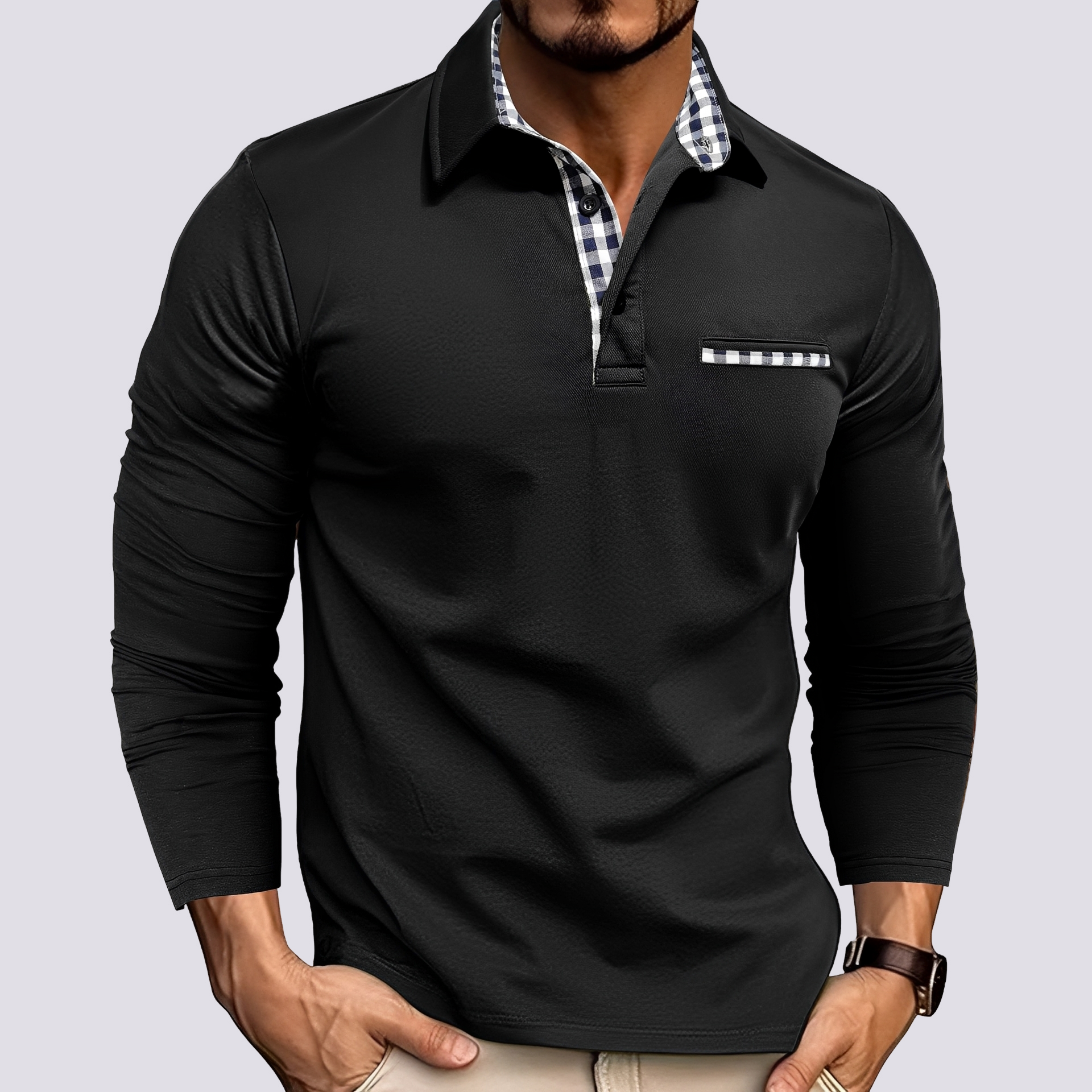 Mark – Men's polo shirt – Casual long-sleeve shirt