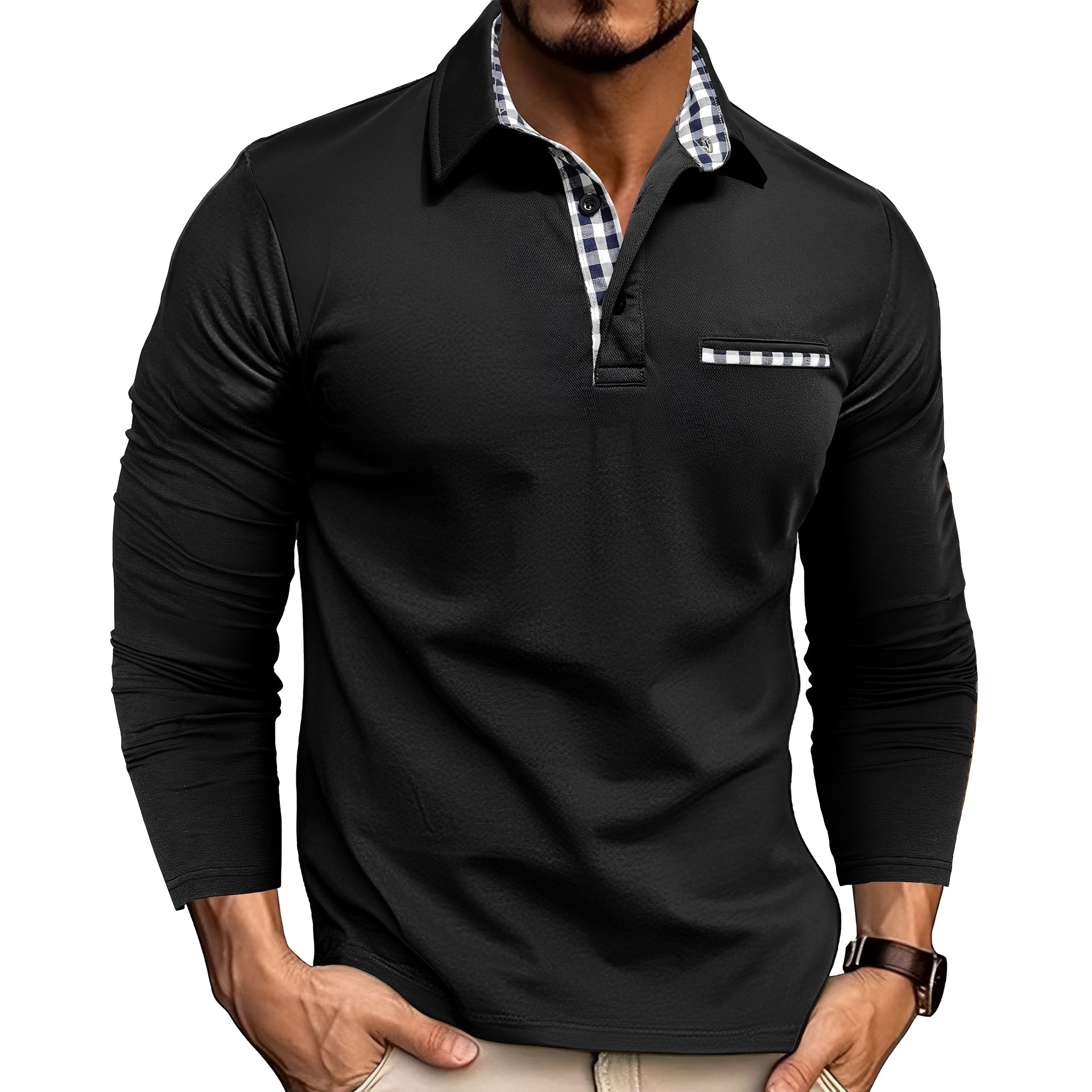 Gerald - Fashionable Long Sleeve Men's Polo Shirt