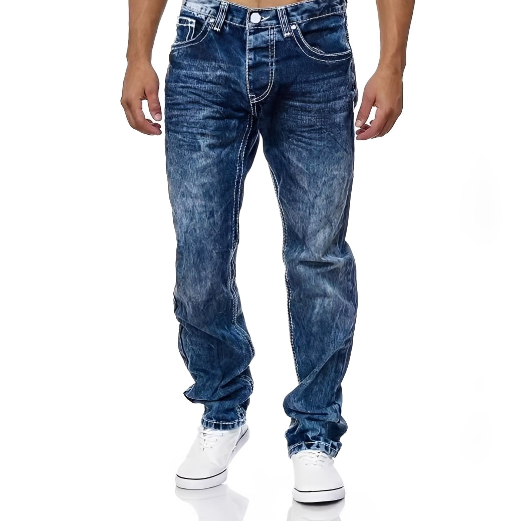 Stefan - Men's Loose Straight Stretch Jeans