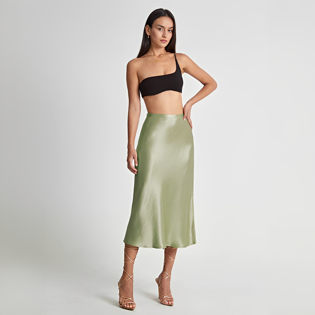 Emilia - Elegant high-waisted midi skirt