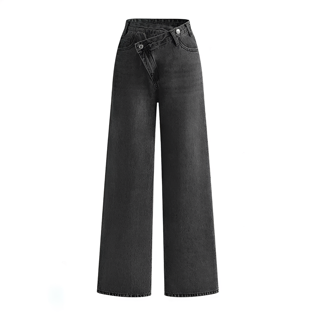 Jolina - Pants with Asymmetrical Waistline