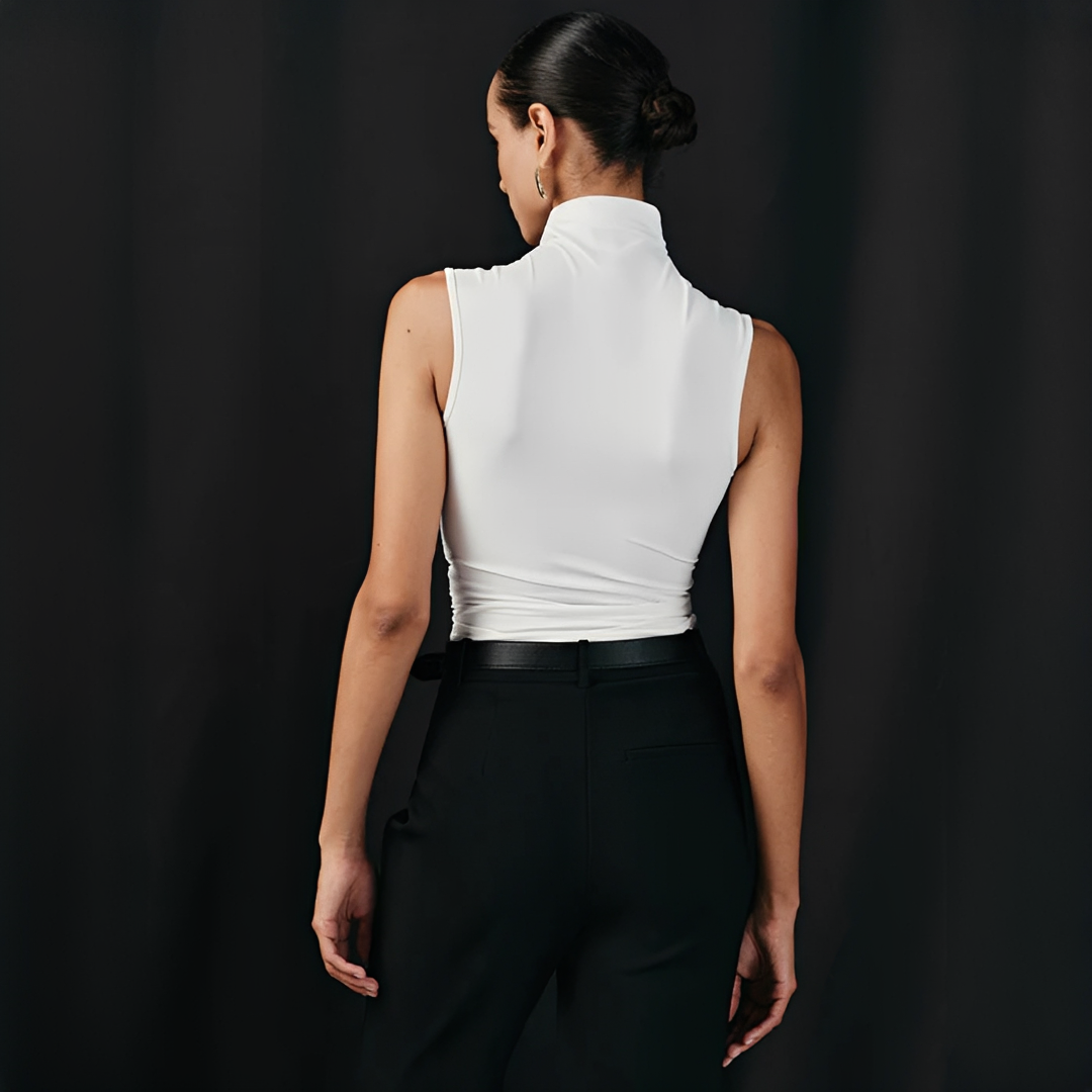 Mireya - Chic Cross Neck Top