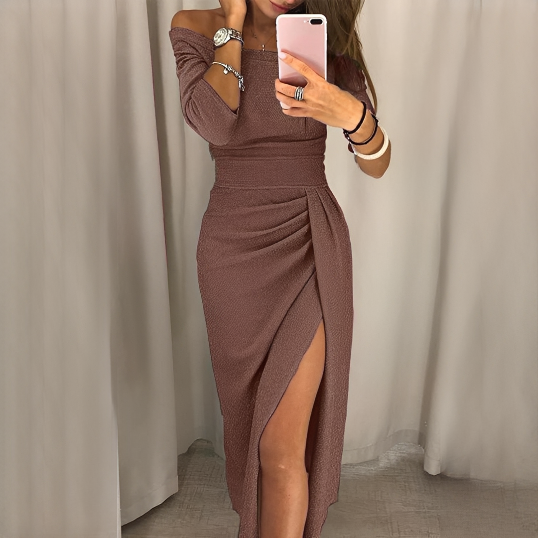 Cristy - Elegant off-shoulder dress for women