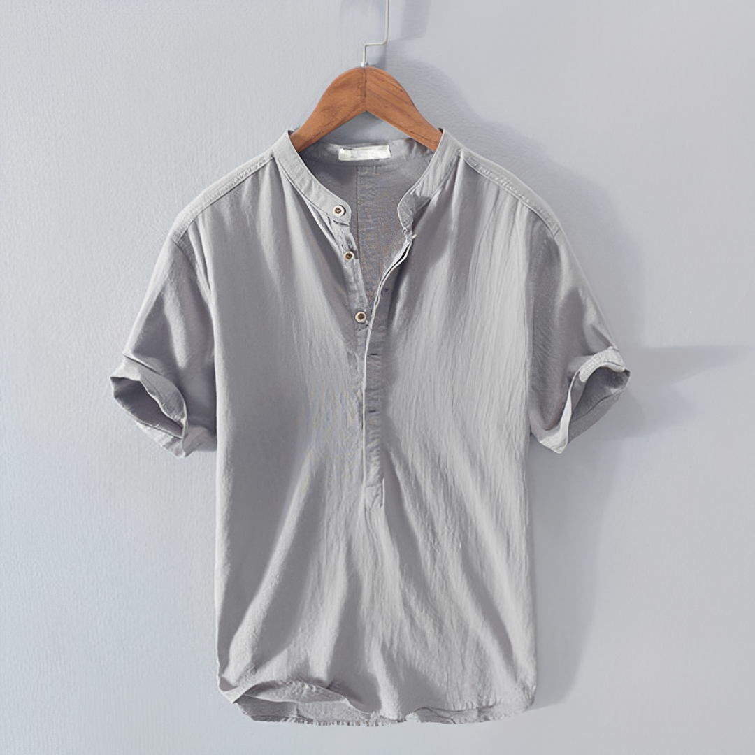 Thiago - Stand Collar Polo Shirt
