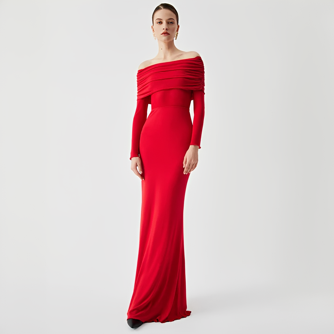 Ermanda - Stylish off-shoulder maxi dress