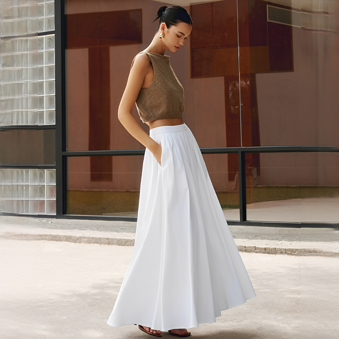 Arianne - Pleated maxi skirt