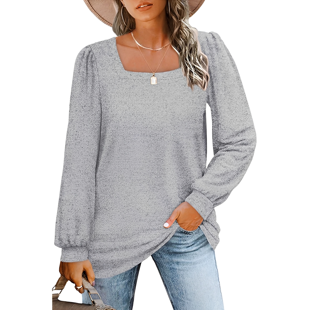 Jaylin - Stylish Square Neckline Shirt