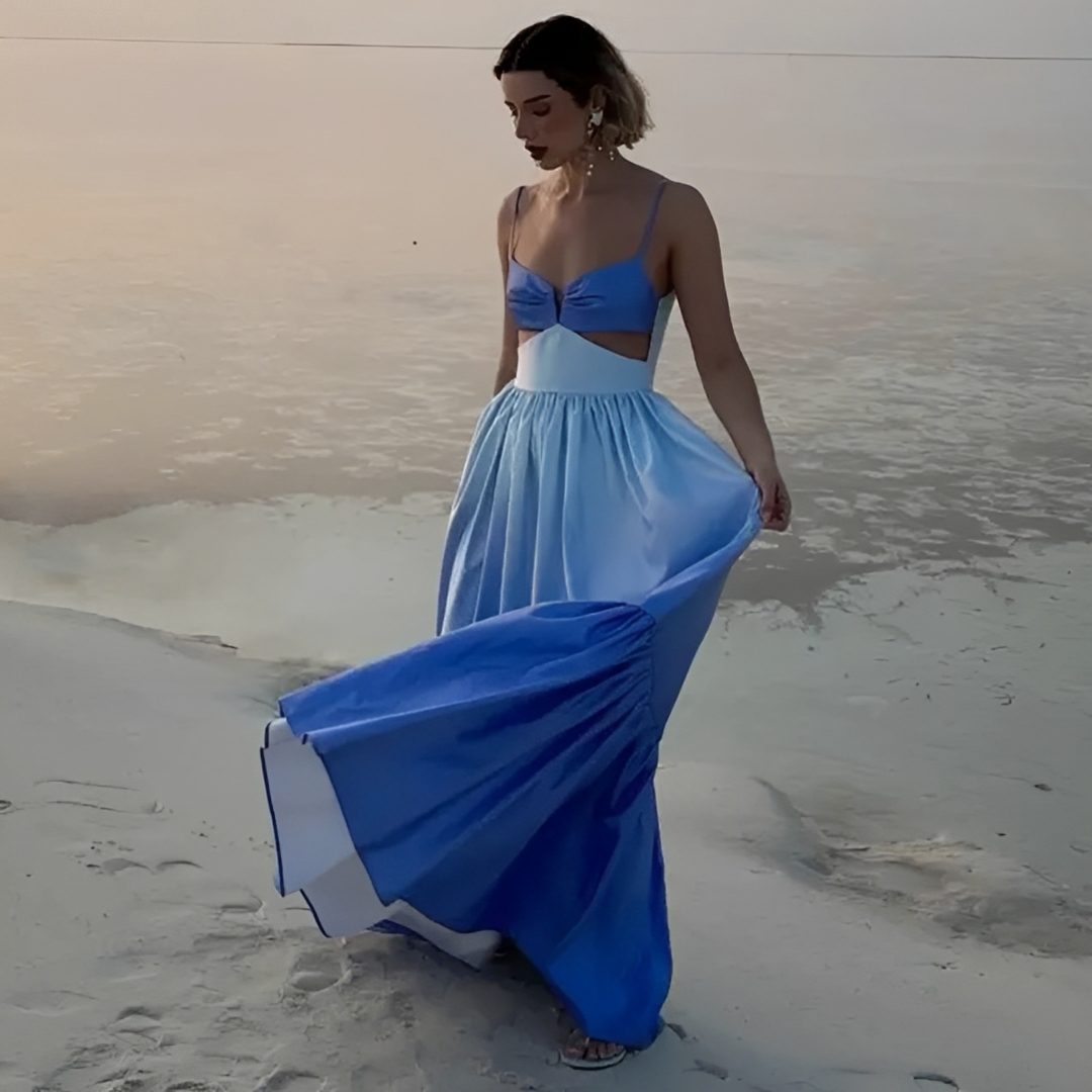 Corina - Elegant Spaghetti Strap Long Dress