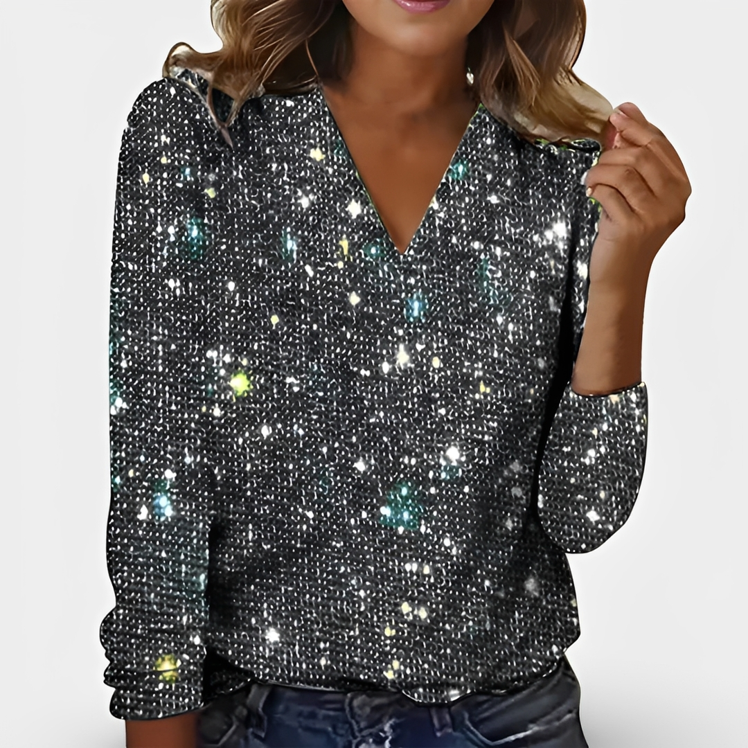 Casandra - Elegant Sequin Top for Women