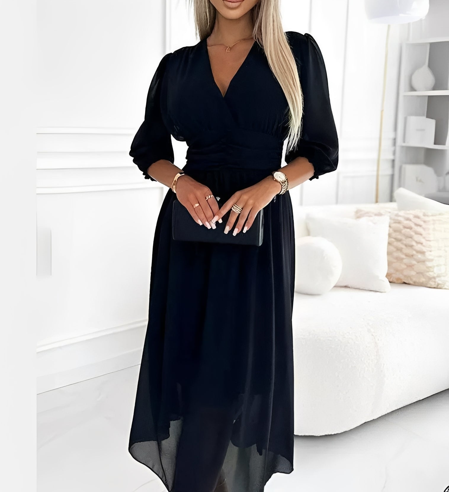 Aysha - Long Sleeve Midi Dress