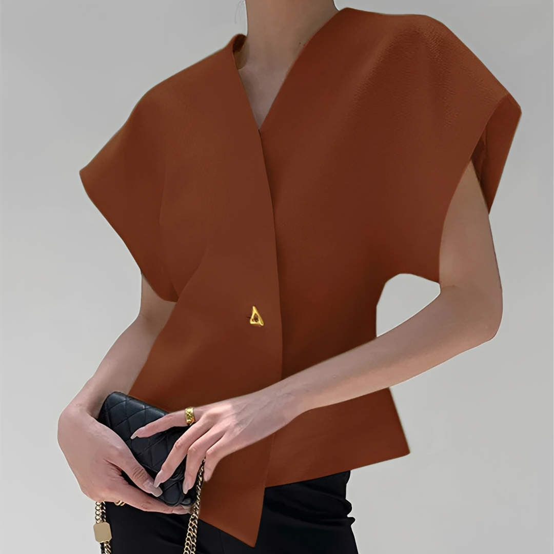 Ariella - Trendy V-neck blouse