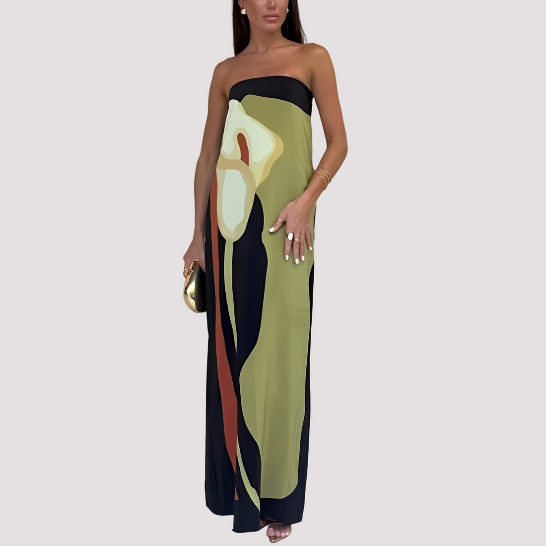 Samara - Fashionable Strapless Maxi Dress