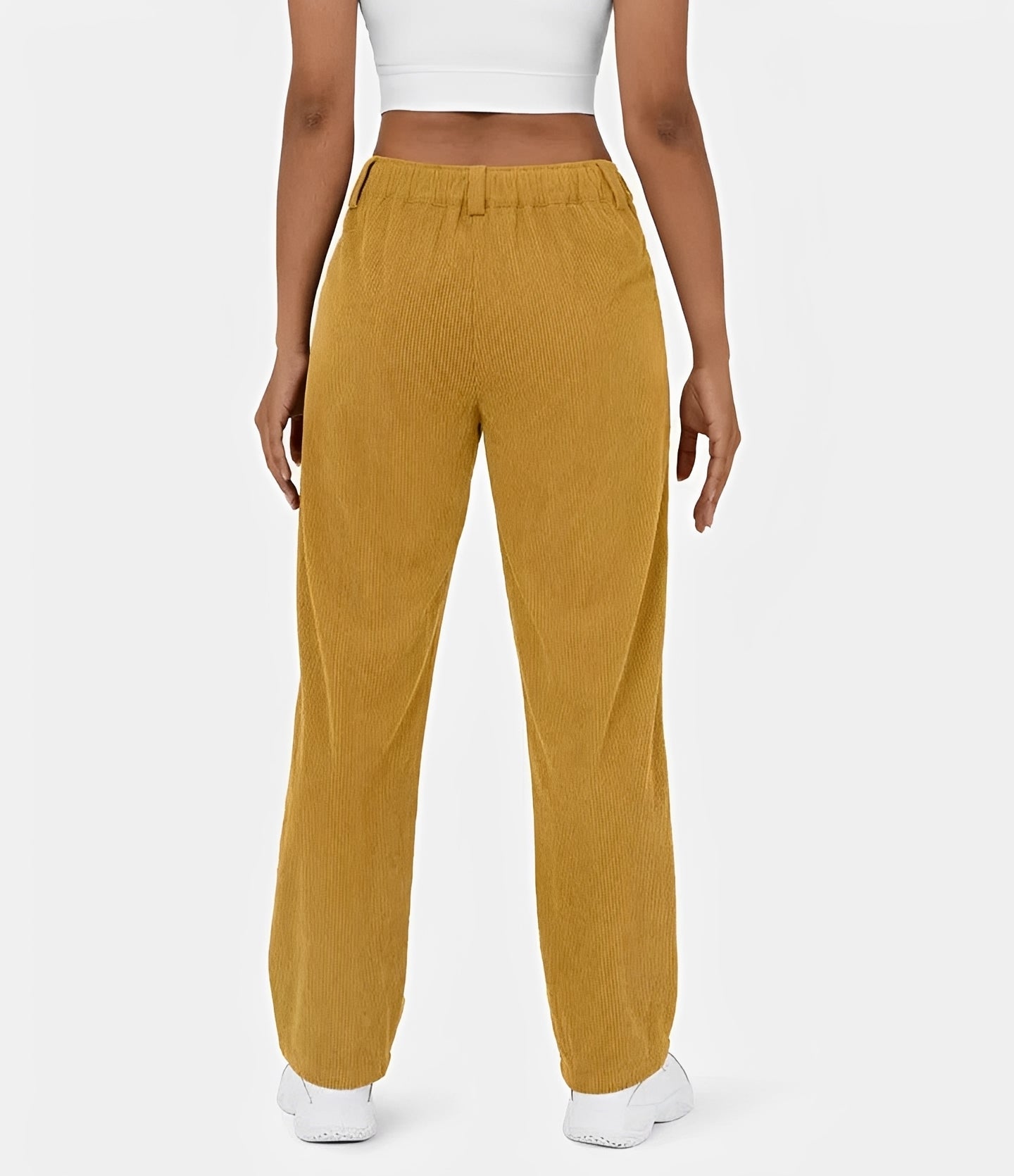 Liana - Casual High Waist Corduroy Pants