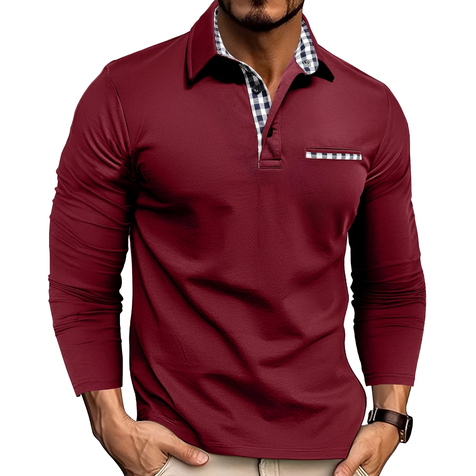 Gerald - Fashionable Long Sleeve Men's Polo Shirt