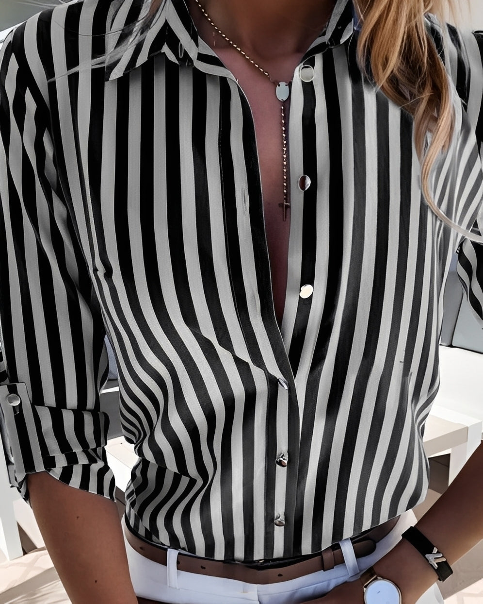 Rosie - Vintage Striped Blouse