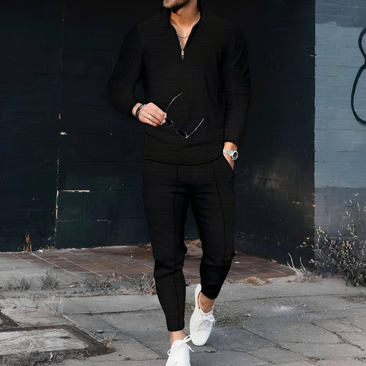 Andrew - Men's stylish tracksuit with waffle pattern