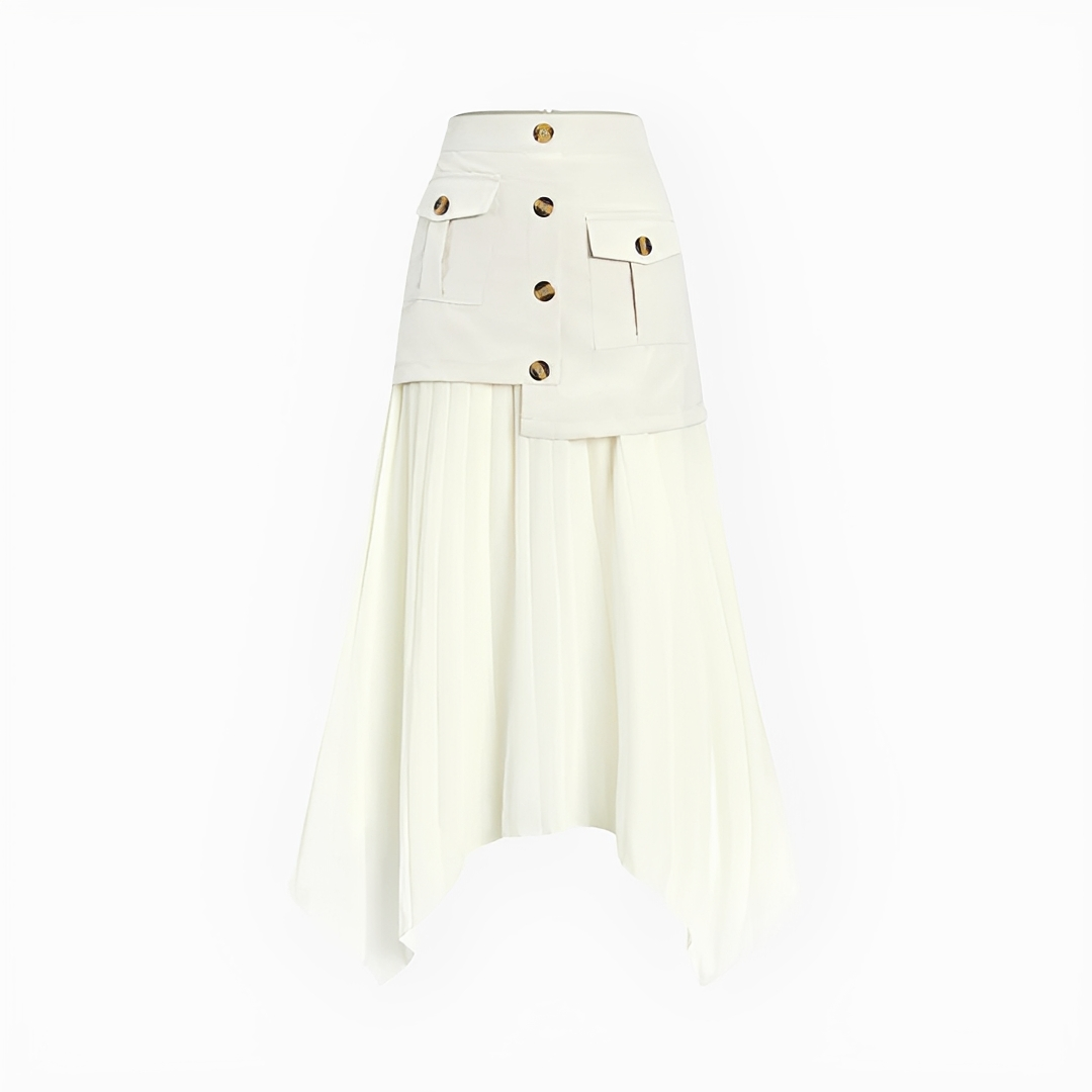 Yoselin - Skirt with Asymmetric Folds