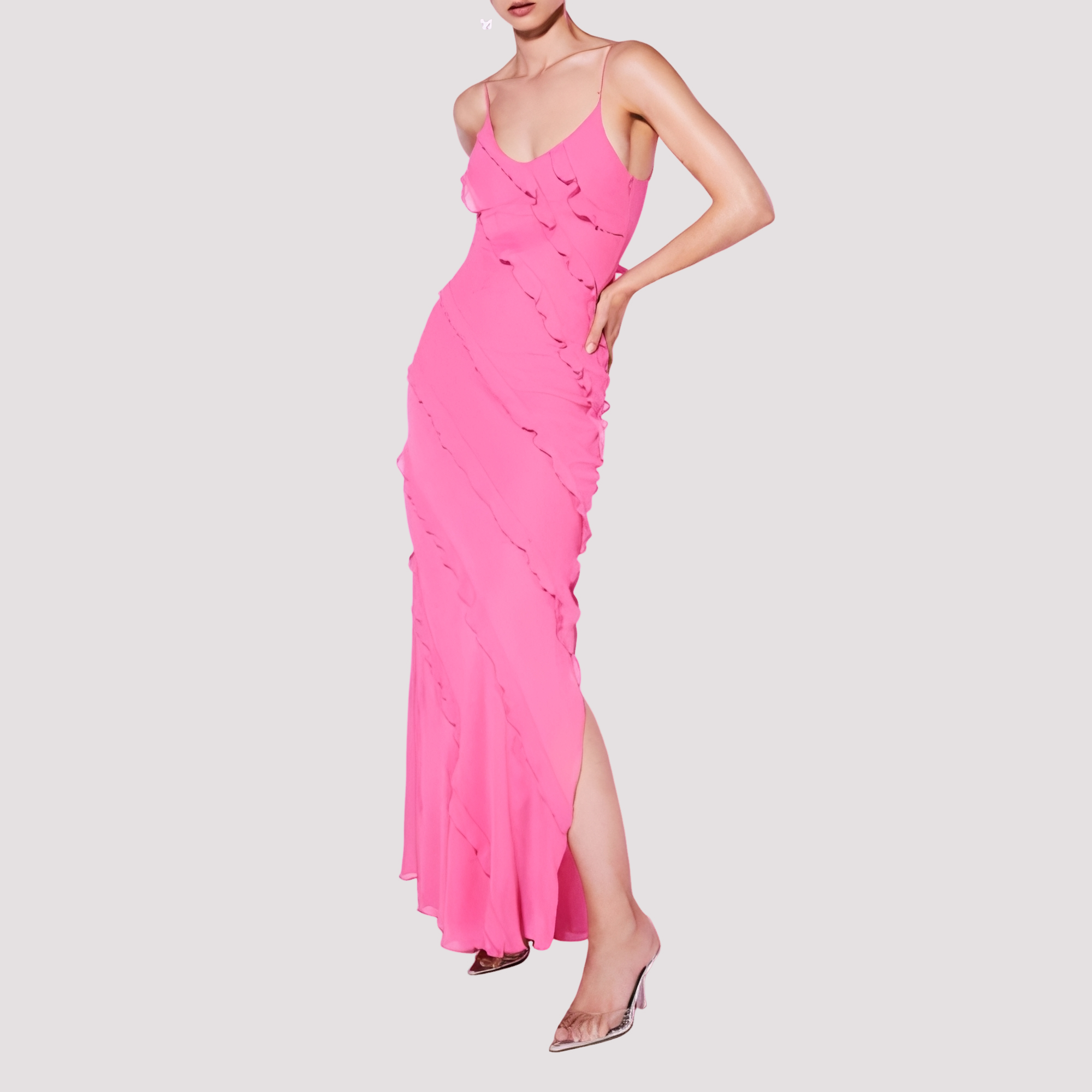 Micah - Trendy Long Dress with Ruffles