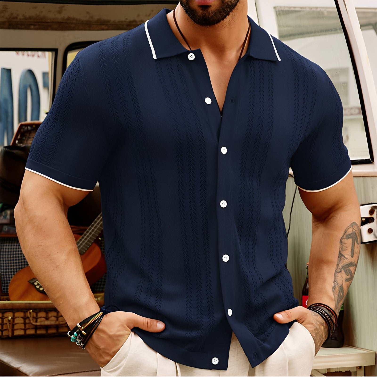 Harrell - Fashionable Collar Shirt