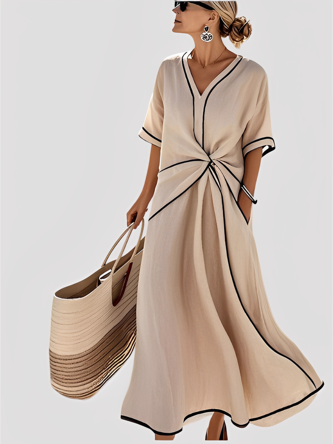 Mabel - Stylish, Loose-Fitting Maxi Dress for Women