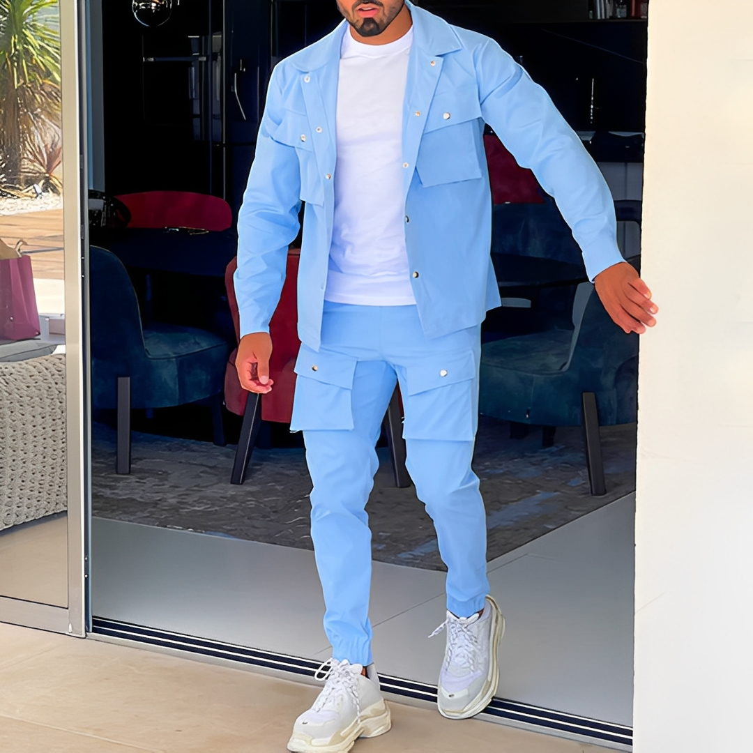 Arjay - Stylish men's cargo two-piece set