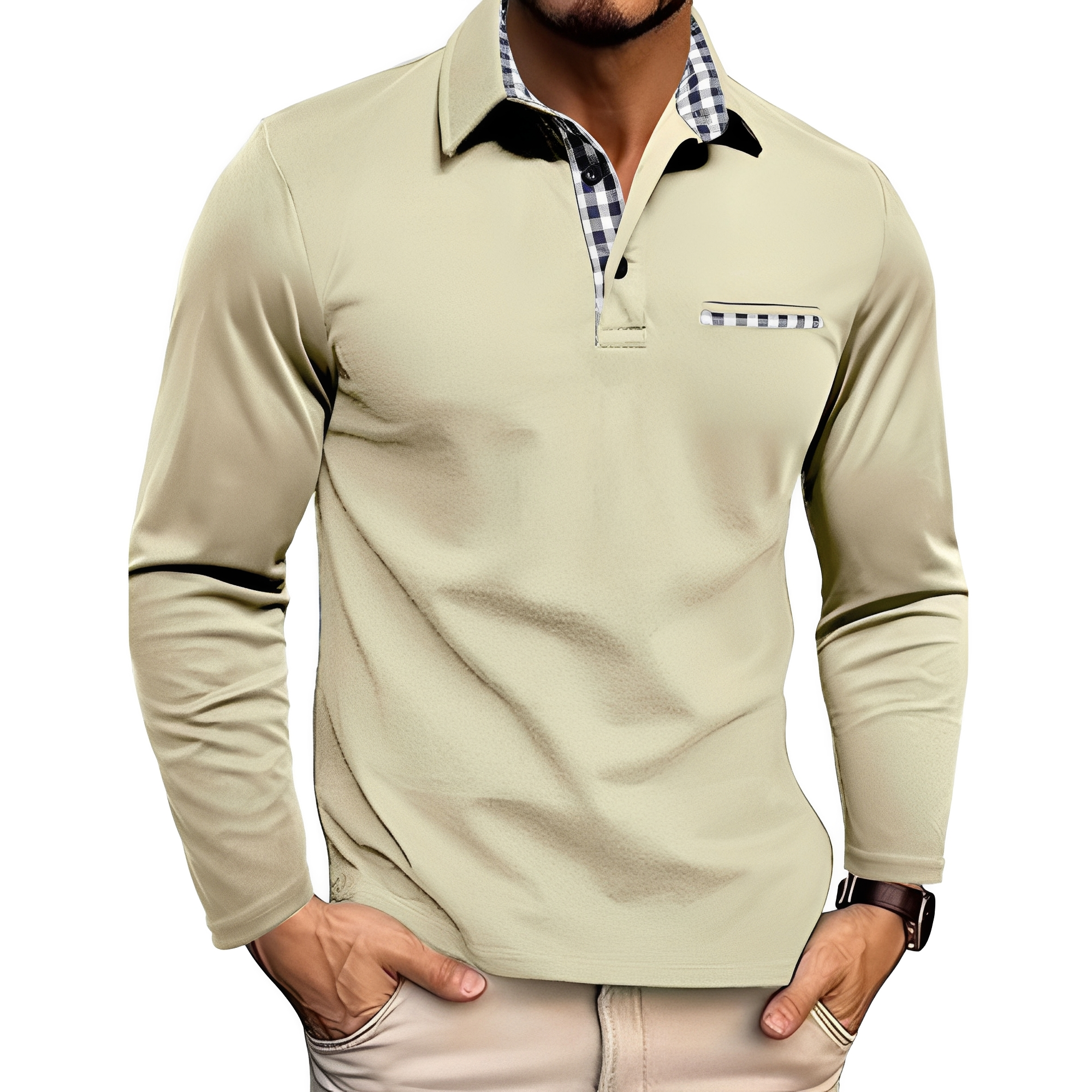 Gerald - Fashionable Long Sleeve Men's Polo Shirt